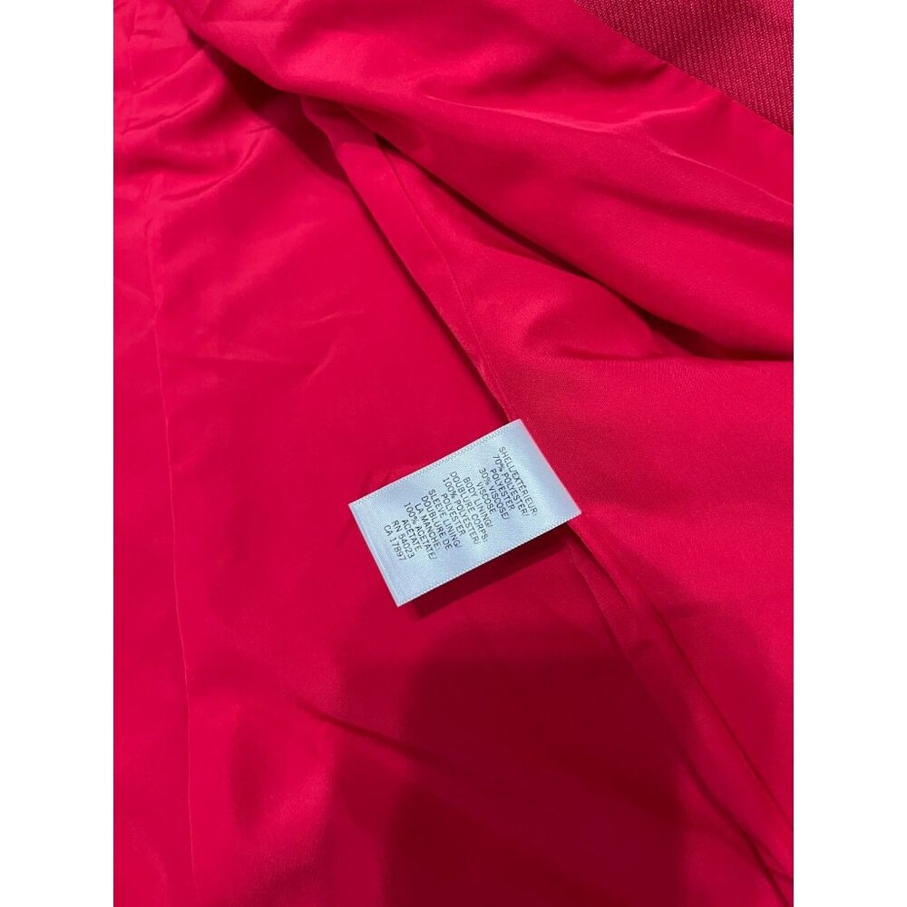 Banana Republic Red Collarless Blazer Women's Size 10 Front Clasp NWT $109.99 - Picture 3 of 5